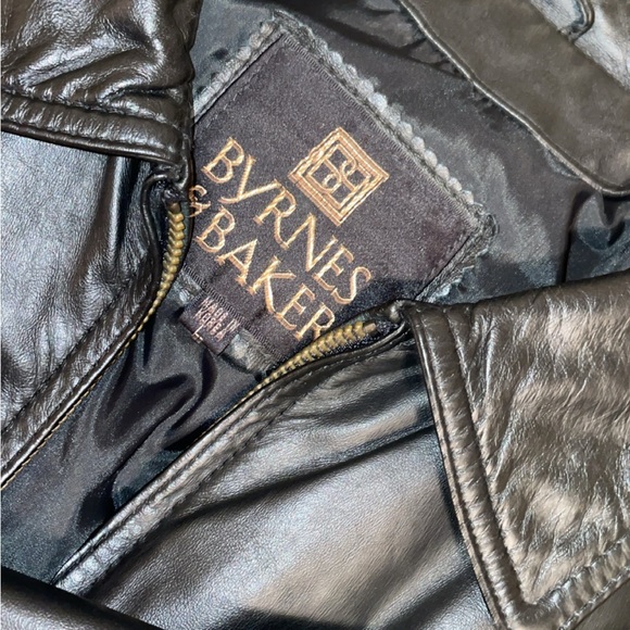 Barneys New York Black Leather Jacket for Men - Picture 2 of 4